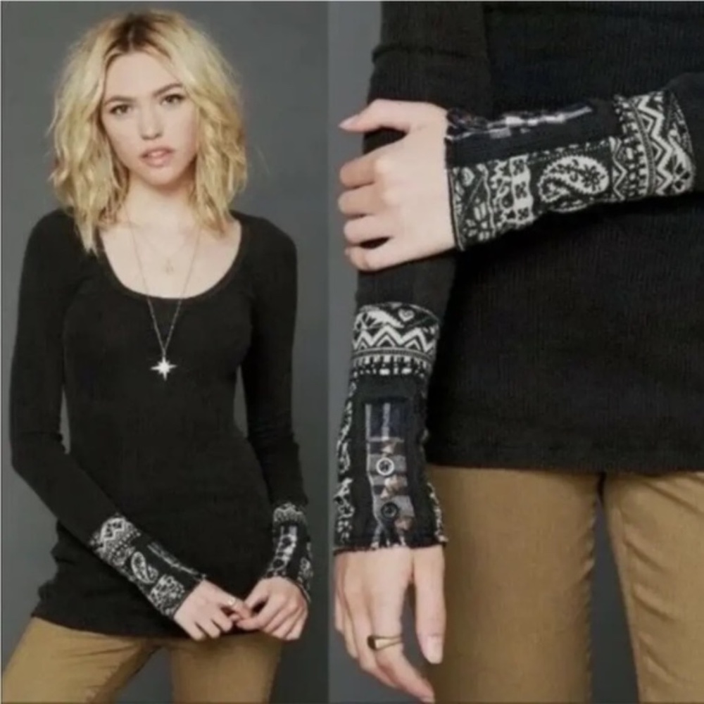 Free People Hyperactive Hippie Thermal Size Small Fits Like an XS EUC